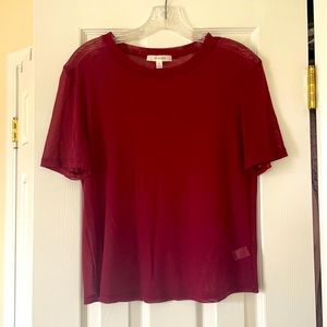 Sheer red top